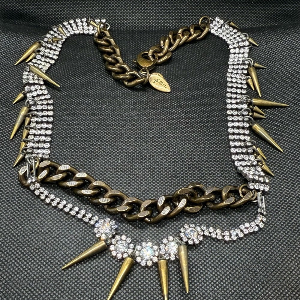 Fenton Gold and Silver Spike Necklace